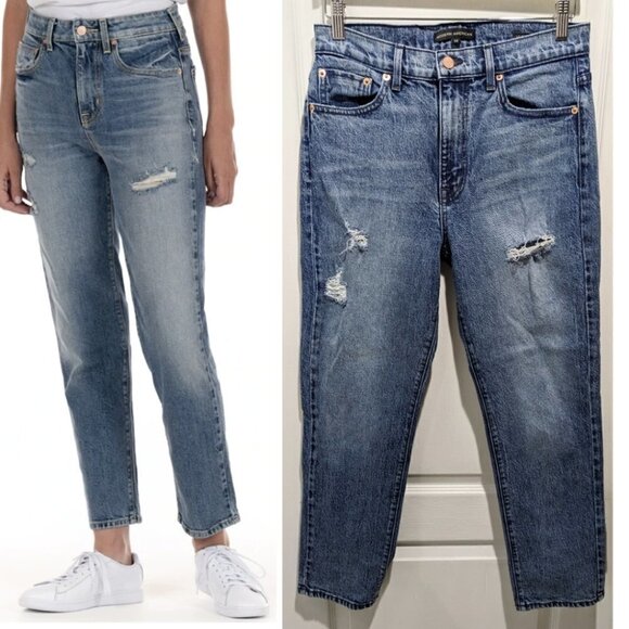 Modern American | Lafayette Hi-Rise Narrow Crop Jeans in Brooklyn Wash - Picture 1 of 12